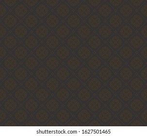 Vector line vintage damask seamless pattern element. Elegant luxury texture for wallpapers. 