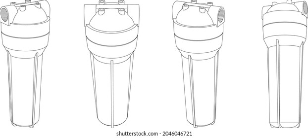Vector line water filter, home purification system