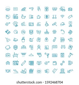 vector line web icon set - Hotel services