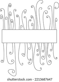 Vector linear abstract decor for the design of cards, invitations. Summer gentle simple floral style.