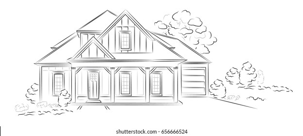 House Sketch Images Stock Photos Vectors Shutterstock