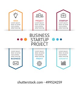 Vector linear arrows infographic, diagram chart, graph presentation. Business concept with 4 options, parts, steps, processes.