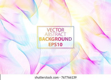 Vector linear art background. Colorful linear wavy lines for backdrop. Abstract background.