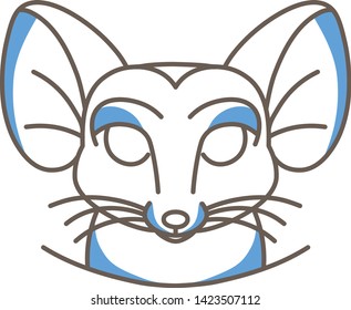 Vector Linear Art Mouse Illustration Icon Isolated
