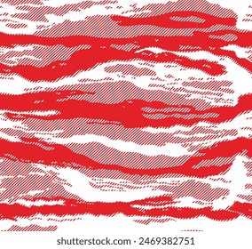vector linear camouflage red background texture