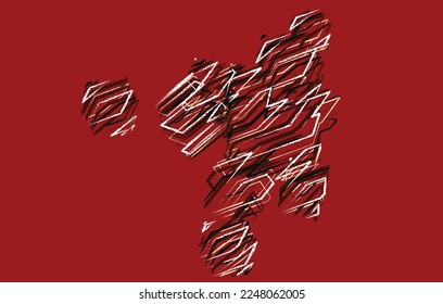 Vector linear composition, background, texture. Volumetric structure located in space. Artistic geometric background.