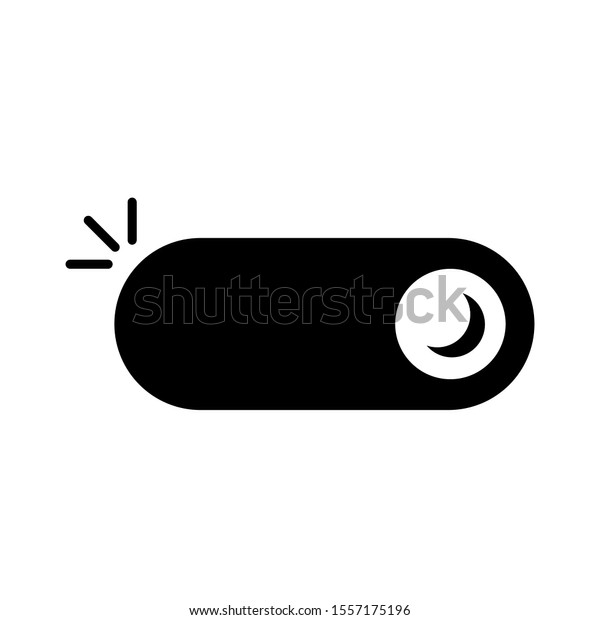 Vector Linear Darkmode Black Switch Icon Stock Vector (Royalty Free ...