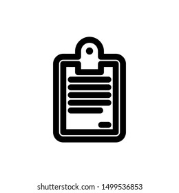 Vector linear to do check list icon, checkbox simple outline symbol