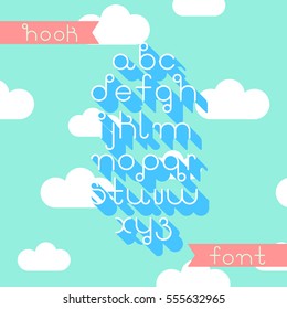 Vector linear font - simple alphabet in mono line style. Futuristic cosmic Font. Vector light alphabet set. Minimal. Latin alphabet letters. Hipster font, typeface, typography, typewriter.