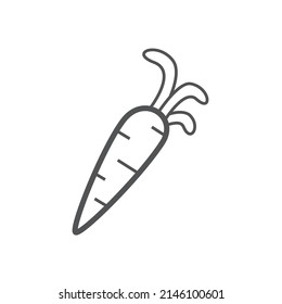Vector linear icon with carrot