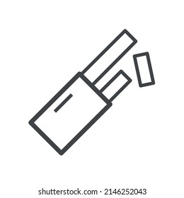 Vector linear icon with chocolate