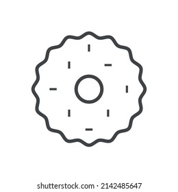 Vector linear icon with cookies