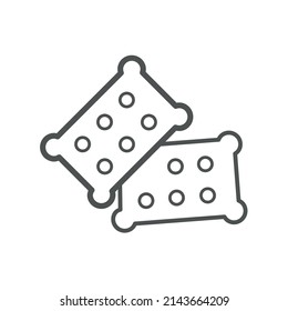 Vector linear icon with cookies