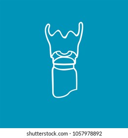 Vector linear icon of esophagus