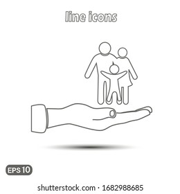 Vector linear icon family. Modern simple flat icon for website design, logo, application, user interface. Vector EPS10