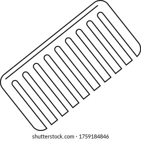 Icono lineal vectorial del pincel de pelo, aislado en fondo blanco
