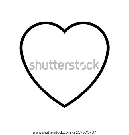 Vector linear icon with heart