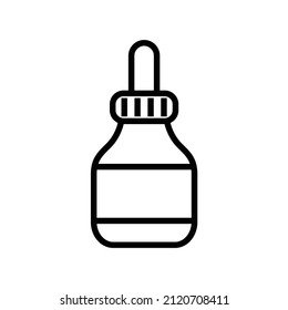 Vector linear icon with jar of medicines