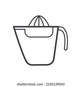Vector linear icon with juicer decanter