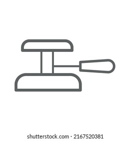 Vector linear icon with an object for canning