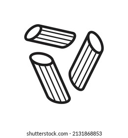 Vector linear icon with pasta penne
