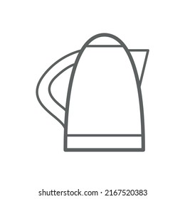Vector linear icon with simple electric kettle