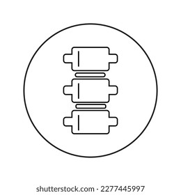 Vector linear icon spine. Orthopedics, medicine