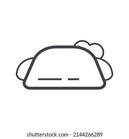 Vector linear icon with tacos