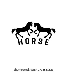 Iconos lineales vectoriales y elementos de diseño de logotipo - vector de caballo