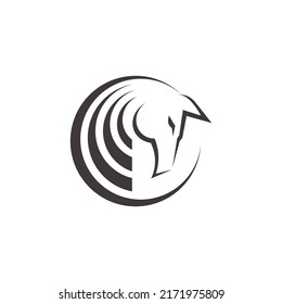 Vector linear icons and logo design elements - horse vector