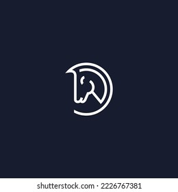 Iconos lineales vectoriales y elementos de diseño de logotipo - vector de caballo