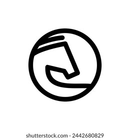 Iconos lineales vectoriales y elementos de diseño de logotipo - vector de caballo