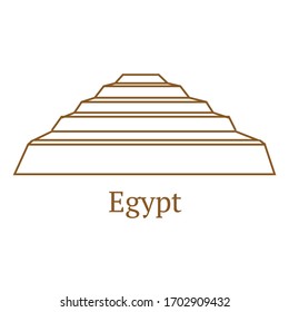 Vektorlineare Illustration der ägyptischen Pyramide
