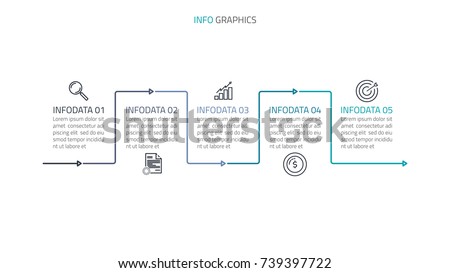 vector linear infographic template timeline process stock vector linear timeline template