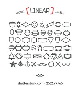 Vector linear labels for your unique design.