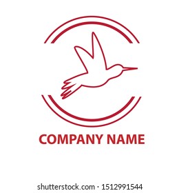 Vector linear logo design template - eagle emblem - abstract power and freedom symbol