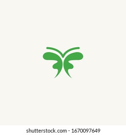 Vector linear logo design template -  butterfly emblem - abstract animals and symbol