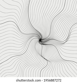 Vector linear pattern. Abstract stylized background with twist petals on garland. graphic design for fabric, event, wallpaper etc. is on swatches panel.