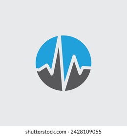 Vector linear pulse Icon. cardiogram beat wave. Stock vector illustration isolated on white background.
