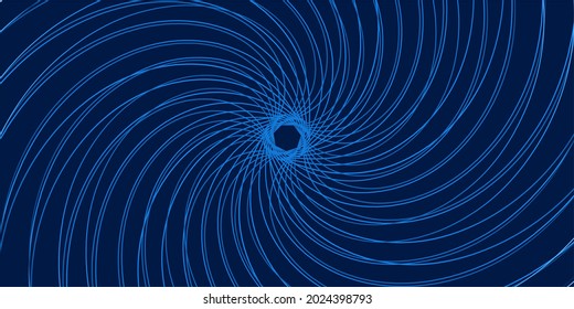 Vector linear rainbow rendering of concentric tube pattern background. Illusion background spiral pattern zigzag abstract wallpaper,