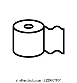 Vector linear toilet paper icon