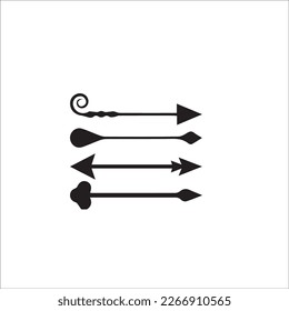 Vector, Line,arrow silhouette, Hipster arrows. Arrows in boho style. Tribal arrows.
Set of Indian style arrows. Vector collection