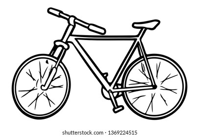 Vector lineart bike
