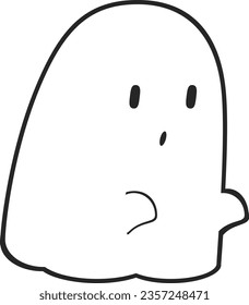 Vector Lineart of Kids in Halloween Costumes. Cute Simple icon Lineart without color