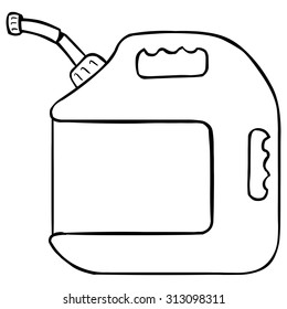 Vector Lineart Single Jerry Can