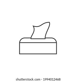 Vector lineart tissue that is coming out of its container