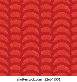vector lined red flamenco fan seamless ornamental wallpaper background pattern design