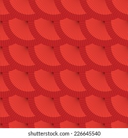 vector lined red flamenco fan seamless optical wallpaper background pattern design