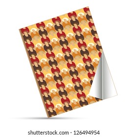 Vector linen fabric book
