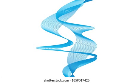 Vector lines. Abstract background of vertical multicolored waves and stripes. White background